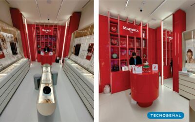 Tecnoseñal colabora en la nueva tienda de Majorica en la calle Serrano